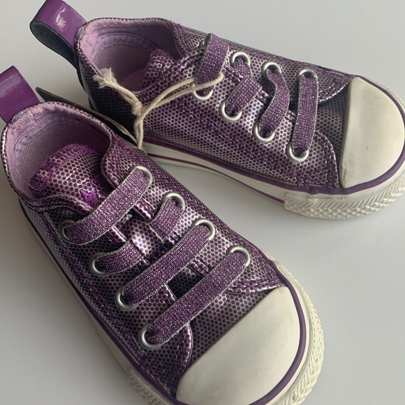 NEW Metallic Purple Converse All Stars - Picture 6 of 9